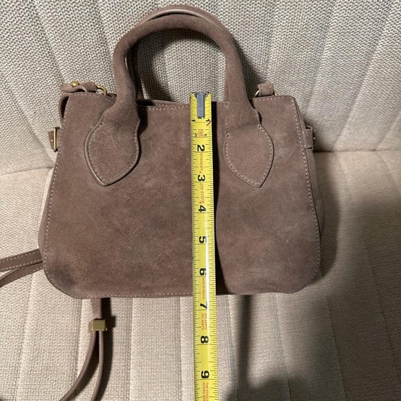Reformation Partrizia Mini Suede Mushroom color Purse - Picture 6 of 9